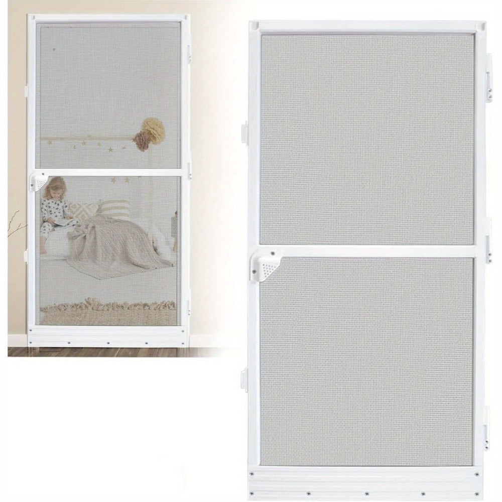 Mosquitera | Puerta de balcón con mosquitera y marco de aluminio, protección contra insectos y mosquitos, mosquitera para puerta de balcón y