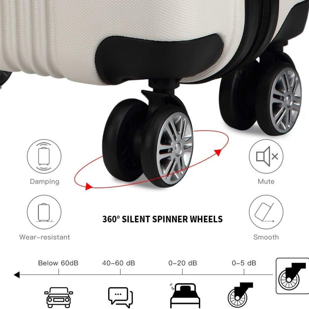 Maleta de embarque de carcasa rígida ABS 55x35x20cm, carrito de viaje, equipaje de mano de cabina, 33L, regalo de Black Friday, Día de Acción de Gracias, Navidad