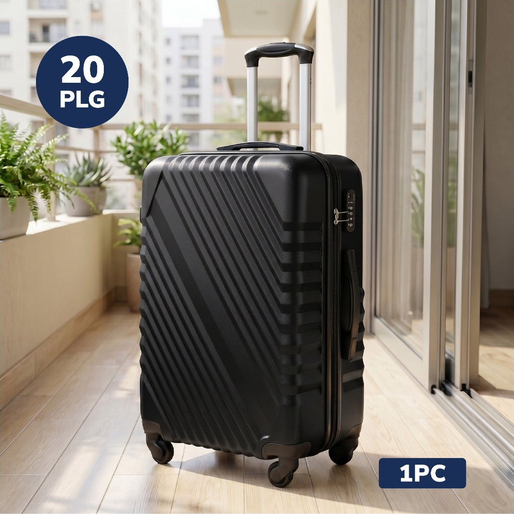 Maleta de 20 Pulgadas, Carcasa Ligera de ABS, Cerradura Numérica, 4 Ruedas Giratorias 360°, Asa Telescópica de Aluminio, Varilla Regular / Ancha