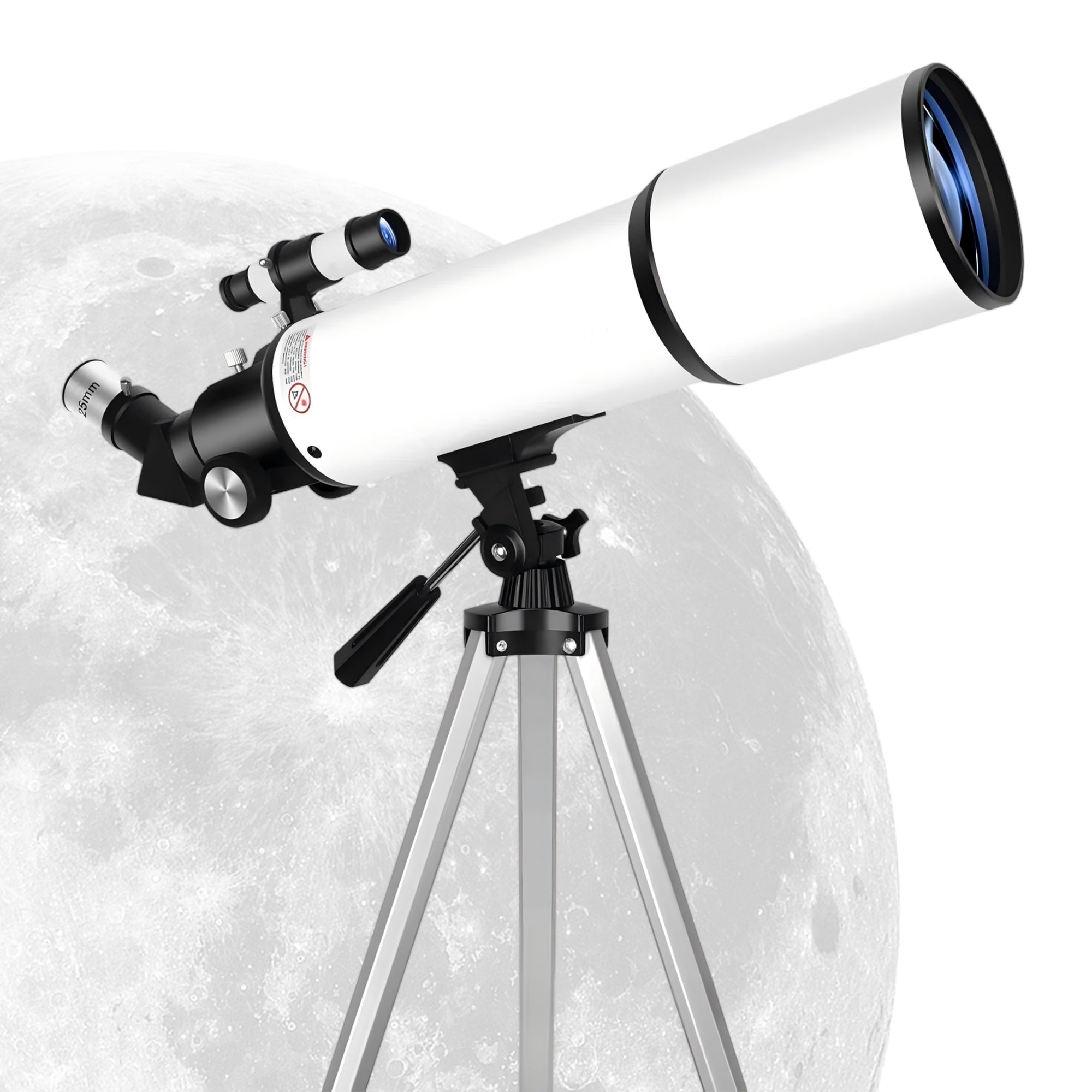 Telescopio refractor de 80 mm para observación de estrellas y luna | diseño funcional
