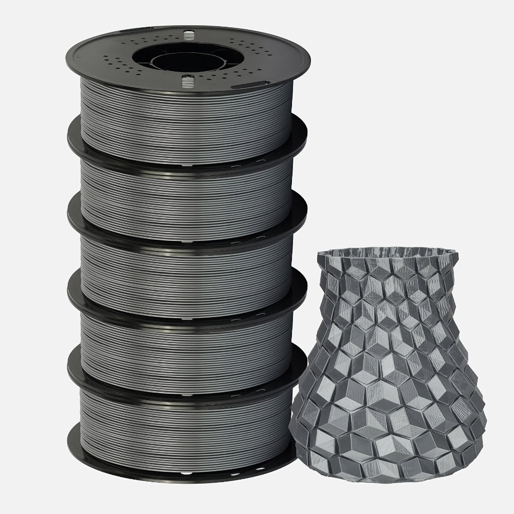 Filamento PETG 1.75mm 11Lbs 2.2LBS (1Kg)/Carrete de Alta Precisión Buena Resistencia al Impacto Filamento para Impresora 3D Negro Blanco Gris Materiales para Impresora 3D