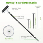 4/6/ Paquete de Luces Solares para Jardín, 40LM Luces Solares Exteriores Brillantes, Hasta 14 Horas, 78.74cm de Altura, Luces Solares para Senderos Exteriores IPX5, Encendido/Apagado Automático para Patio, Jardín, Césped y Caminos