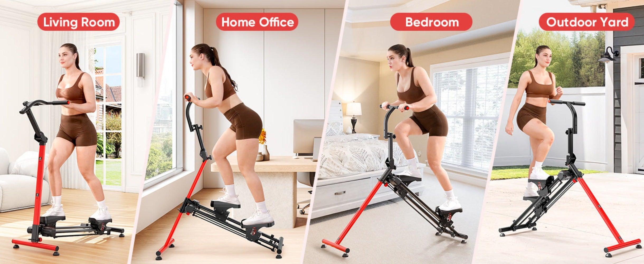 Esta versátil máquina de escalón ofrece funciones de esquí y escalada, es plegable para uso doméstico e incluye pedales anchos antideslizantes y manillares para mejorar la quema de grasa. Viene 90% preensamblada para una fácil configuración y se puede gua
