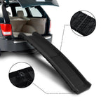 Rampa para perros plegable de plástico, escaleras para mascotas, rampa de acceso antideslizante con topes de goma hasta 90 kg, 156 x 40 cm, negra