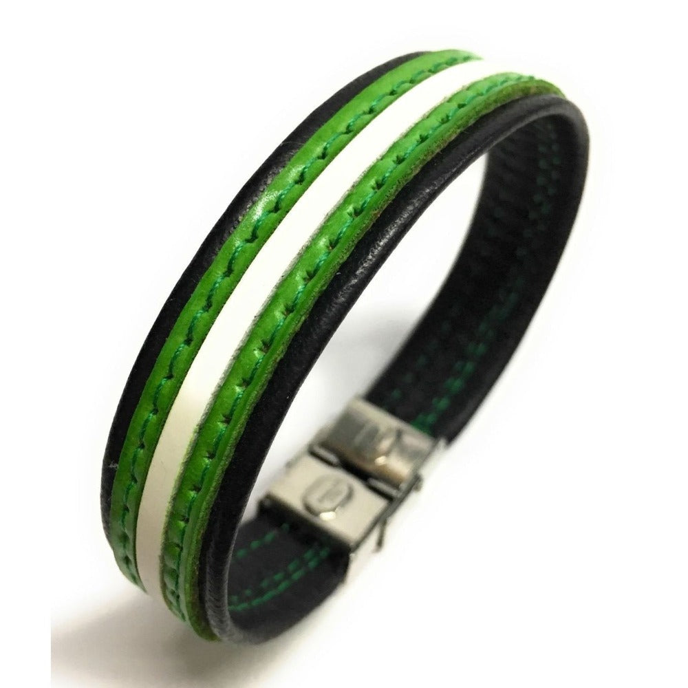 Pulsera De Piel Bandera Andalucía (Ajustable DE Largo) | Complementos de Moda Unisex para Hombres y Mujeres de Estilo Atemporal y Elegante | Regalos Originales y Exclusivos