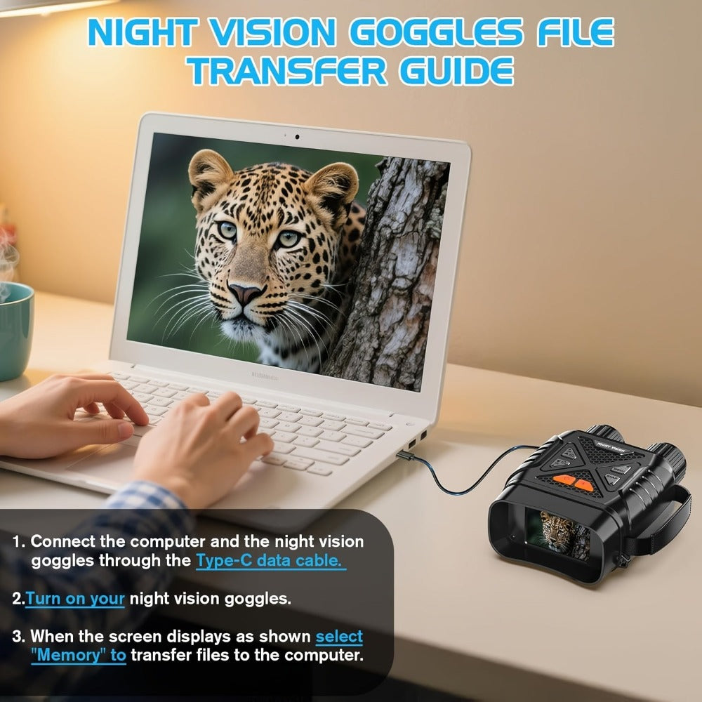 Gafas de visión nocturna para adultos, binoculares 1080P con cámara, gafas infrarrojas para cazador, dispositivos tecnológicos geniales para acampada/náutica, regalo de electrónica digital, regalos de caza para hombre/papá/esposo
