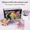 Bolígrafos y rotuladores | Set de Bolígrafos de Escritura a Mano de 168 COLORES con Colores Intensos, Ideal para Cuadernos, Pintura, para Tomar