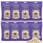 Arena de Tofu para Gatos aglomera 6L - Sin Polvo Fácil de Aglomerar y Controla Olores -y Segura para Gatitos - Pack de 4/8 Bolsas