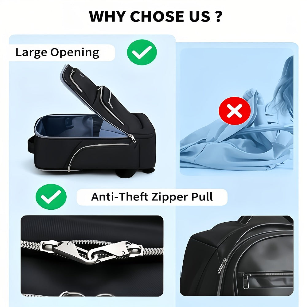 Mochila de Viaje para Laptop para Hombre, Mochila Antirrobo de Gran Capacidad con Bloqueo RFID, Mochilas de Mano Aprobadas por Aerolíneas, Bolso Resistente de Múltiples Compartimentos para Negocios, Trabajo y Universidad