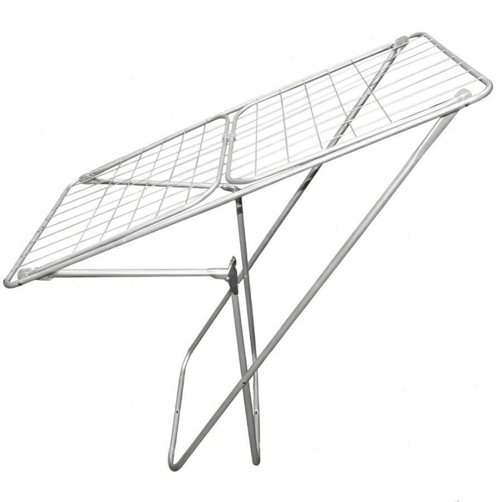 tendedero Plegable metálico, 20 Metros Espacio de tendido, Soporte para Tender Ropa, Patas Antideslizantes (Plateado, 52 x 102cm)