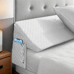 Colchón Cuña, Almohada Cuña, Almohada para Lectura, Respaldo para Lectura, Elevador de Cabeza/Piernas, Cierre de Cabecero, Reposacabezas o Respaldo entre Cabeza y Pared, con Funda Extraíble, Regalo de Navidad y Halloween