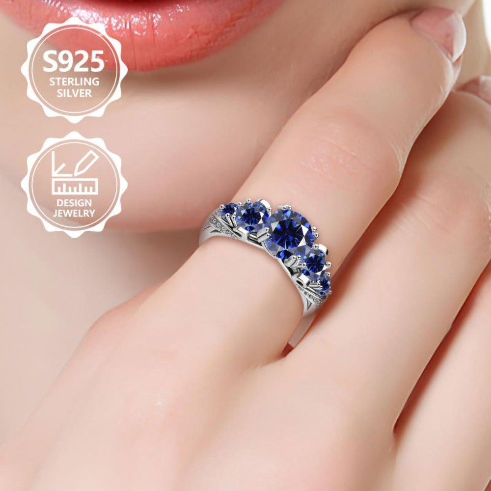 Un hermoso anillo de moda para mujer de plata de ley de pureza 925. Elegante, moderno, exquisito, un anillo de joyería de alta calidad para mujer con una apariencia excelente. Adecuado para viajes de vacaciones, uso diario. Es un regalo conmemorativo idea