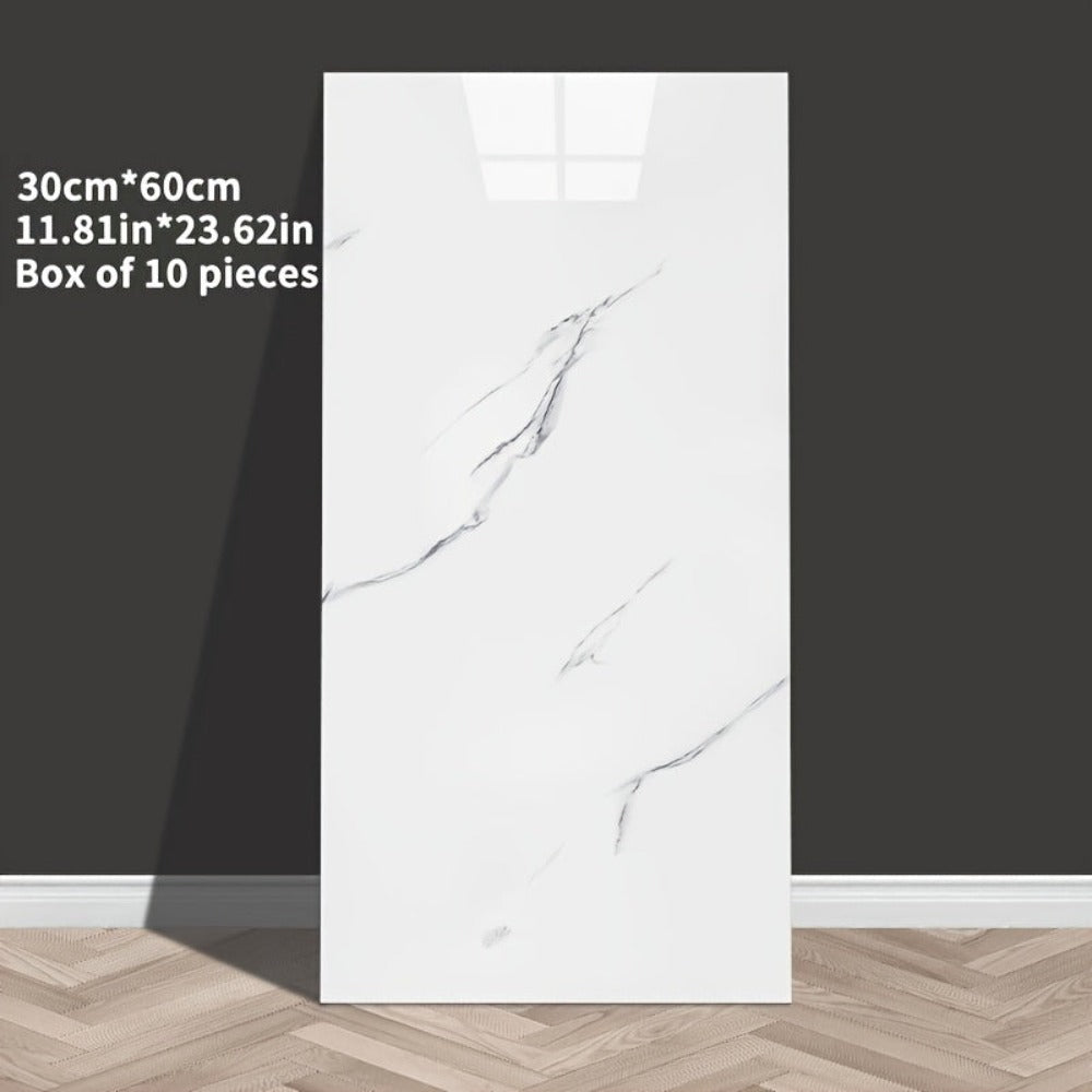 50/20/10 piezas Azulejos de pared autoadhesivos con efecto mármol, Adhesivos de pared de espuma de vinilo, Papel tapiz mural con patrón dorado fácil, Fácil de limpiar y cortar, Adhesivos de pared duraderos, para renovación de baño, sala de estar, cocina,