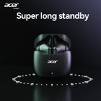 Auriculares Bluetooth | [Producto oficial auténtico de Acer] Auriculares inalámbricos TWS OHR617 con graves profundos, sonido estéreo, batería de