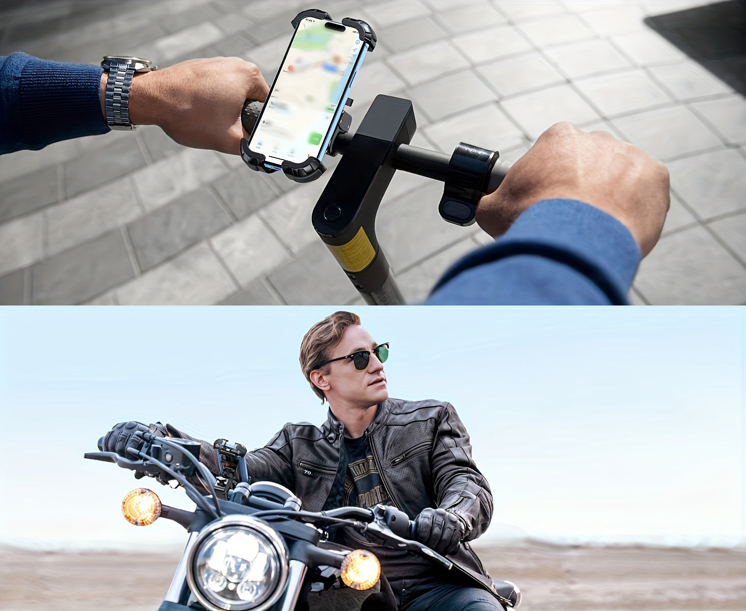 Soporte de móvil para bicicleta para ciclismo motocicleta y navegación | 17.27cm