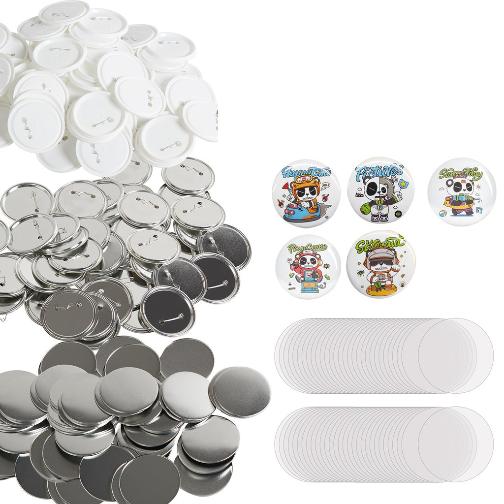 VEVOR 3" 75mm Suministros de partes de insignias de botón para máquina de fabricación de botones 200 juegos (máquina no incluida)