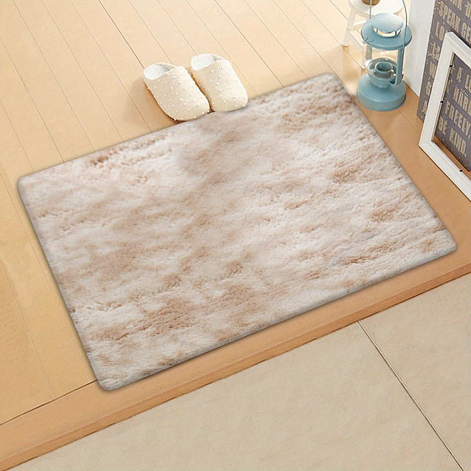 1 alfombra suave de felpa, alfombra de felpa antideslizante, alfombra suave de felpa para mesita de noche, alfombra tie-dye para sala de estar, decoración del hogar, alfombra para dormir mascotas, alfombra para dormitorio y sala de estar, decoración de la