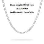 Collar de eslabones cubanos plateado de 925, con un peso de 15.5g/18.5g/20.6g, con un contenido plateado de 10g/12.3g/13.4g. Con un diseño elegante y minimalista, adecuado para uso diario, viene con una caja de regalo prémium.