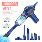 Aspiradora Multifuncional, Soplador y Aspiradora 2 en 1, Aspiradora Inalámbrica de Mano de Alta Succión de 18000PA, Pantalla Digital Inteligente y Operación Silenciosa de 70Db, Máquina de Limpieza Portátil Potente