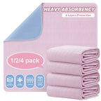 Paquete de 4 (132X86Cm)/Paquete de 2 (91X86Cm)/Paquete de 1 (91X86Cm) Protectores Extra Absorbentes Lavables, Protectores de Secado Rápido para Cama, Protectores Reutilizables Lavables para Perros, Pañales