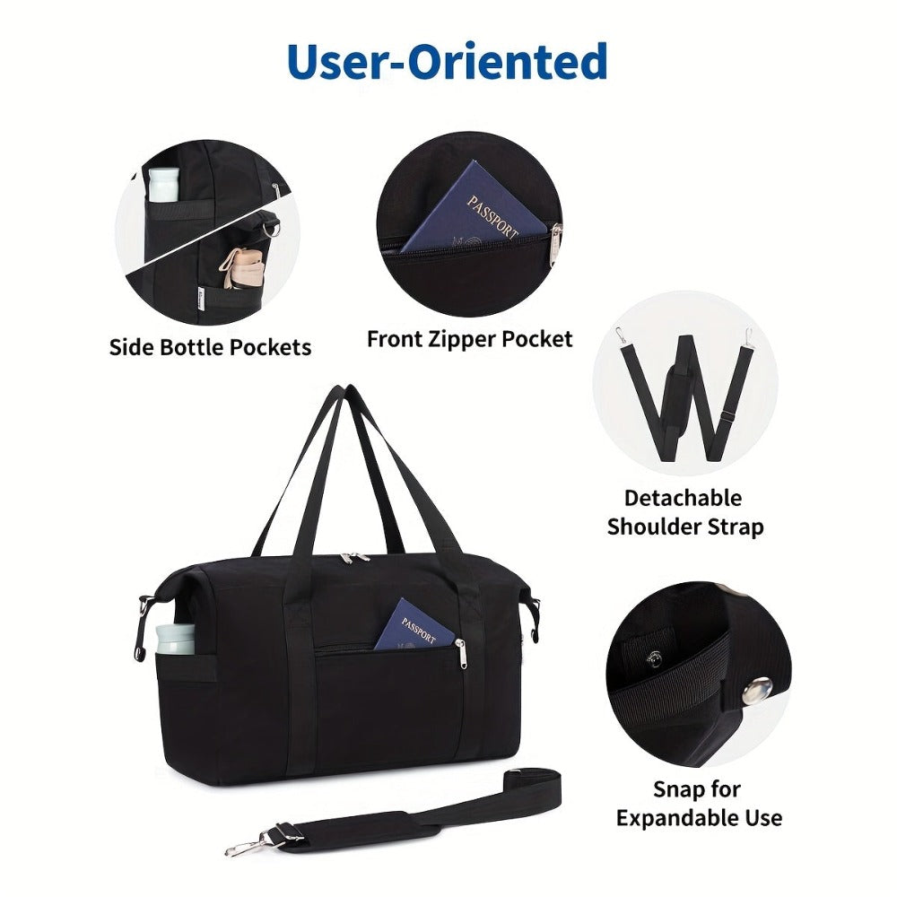 Nueva bolsa de equipaje plegable debajo del asiento 2026 18X14X8 para aerolíneas | Ligera, transportable y con bolsillo húmedo, duradera y portátil - Artículos esenciales de viaje para mujeres/hombres
