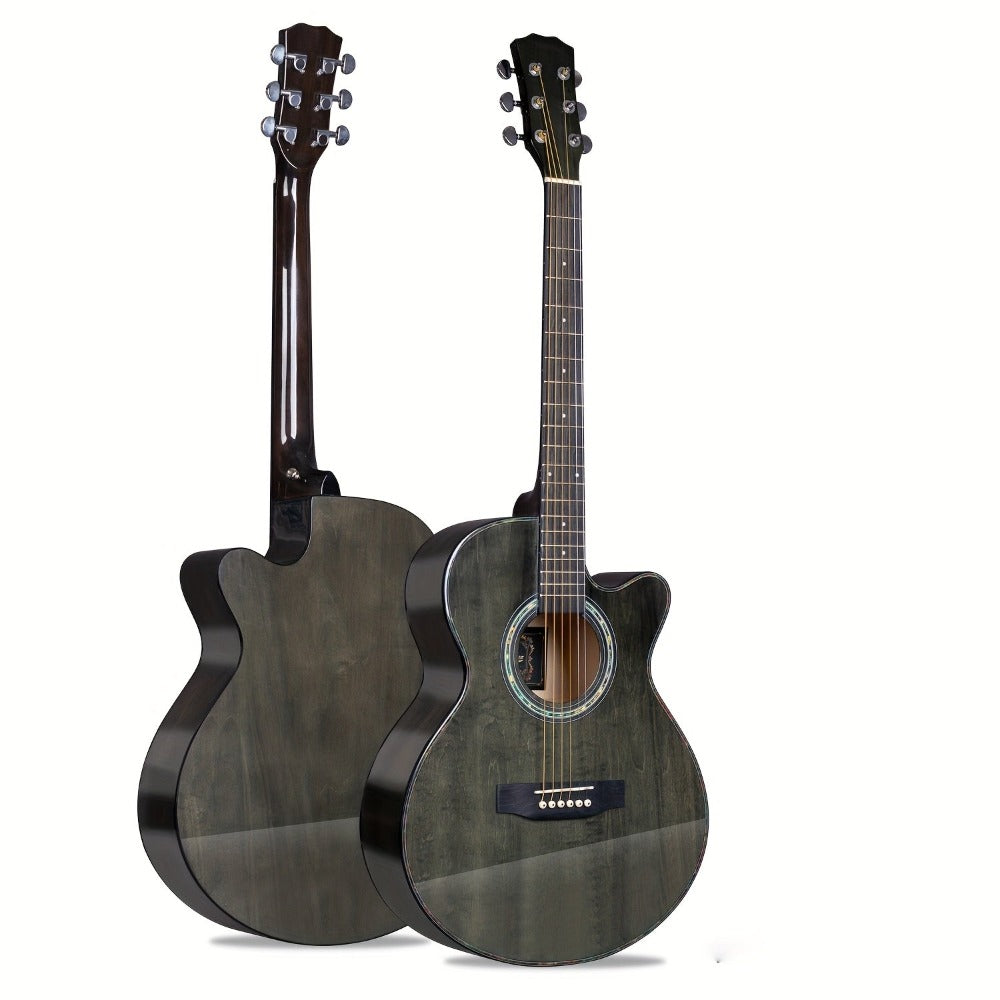 Guitarra Folk Brillante de 40 Pulgadas, Ideal para Novatos, Adultos Principiantes, una Herramienta de Práctica y una Guitarra Acústica Fácil de Usar para Estudiantes
