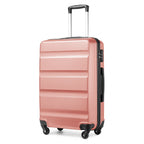 Diseño horizontal desnudo de gran capacidad con cerradura TSA ruedas giratorias maleta de shell duro ABS para regreso a clases regalo de vacaciones