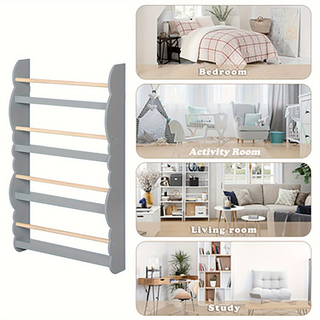 Librerías y estanterías | 1pc Estante Organizador de Libros con Estanterías para Almacenar Libros, Pino E1 MDF, Sala de Juegos o Sala de
