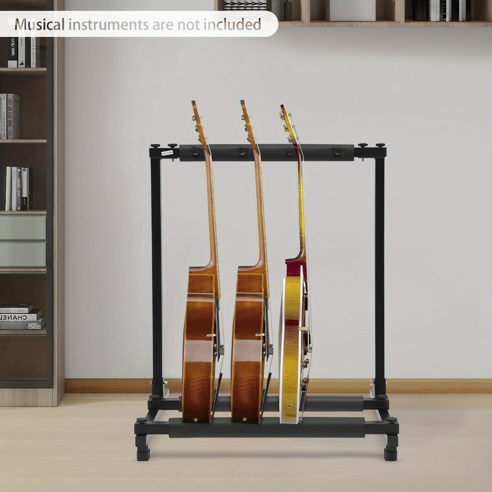 Juego de 3 soportes univer negros para guitarra, aptos para múltiples instrumentos