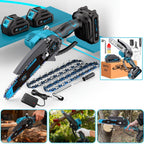 Motosierras Eléctricas Inalámbricas, Motor sin Escobillas, Ajustable en Múltiples Niveles, Herramienta de Potencia, con Protector de Salpicaduras, Ideal para Podar Ramas y Madera en Patios y Jardines, Regalo Perfecto para Hombres, Esposos y Padres, Opcion