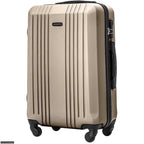 Maleta Rígida Grande XL, Aprox. 75X47X27 Cm O 66X42X24 Cm O Maleta de Cabina 56X38X22 Cm O 55X38X20 Cm / 18" 20" 24" 28" / ABS+, Asa Telescópica Ajustable, 4 Ruedas de 360°, Cerradura con Código, Equipaje de Mano en Colores Oro Rosa / Champán / Amarillo /