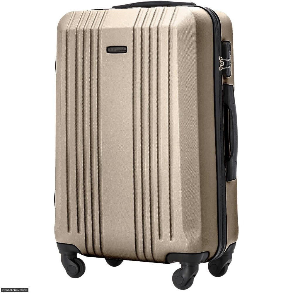 Maleta Rígida Grande XL, Aprox. 75X47X27 Cm O 66X42X24 Cm O Maleta de Cabina 56X38X22 Cm O 55X38X20 Cm / 18" 20" 24" 28" / ABS+, Asa Telescópica Ajustable, 4 Ruedas de 360°, Cerradura con Código, Equipaje de Mano en Colores Oro Rosa / Champán / Amarillo /