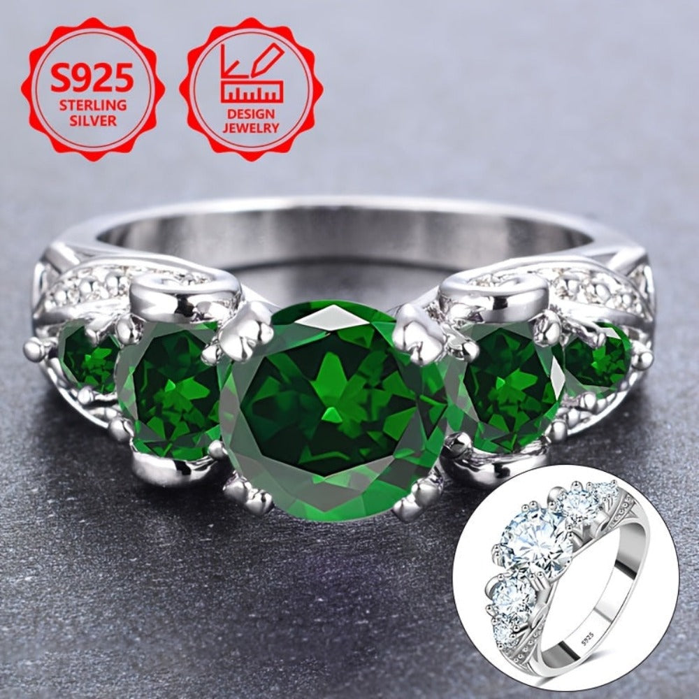Anillo de moda exquisito para mujer de plata de ley 925 PM:B24, peso total del producto (4.05g), elegante y con estilo, un anillo de joyería de alto valor para mujer, adecuado para viajes de vacaciones y uso diario, un regalo conmemorativo perfecto para u