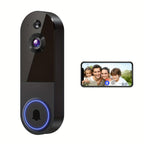 Cámara de Timbre de Video Inalámbrica Wi-Fi 2K, Alimentada por Batería, Detección de Personas con IA, Vista en Vivo, Visión Nocturna, Almacenamiento en la Nube, Solo WiFi 2.4G, Cámara de Vigilancia para Sistema de Seguridad del Hogar