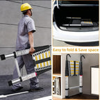 Escalera plegable | Escalera telescópica de 6.3m, escalera de acero inoxidable, escalera plegable, escalera telescópica, escalera de peldaños