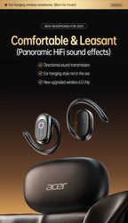 Auriculares Bluetooth Acer con gancho deportivo, sonido HiFi y baja latencia