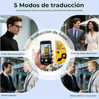 Auriculares con traducción IA en tiempo real multifuncional | Viajes, negocios y comunicación
