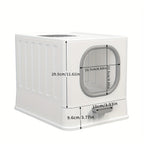 Caja de Arena para Gatos con Tapa: Arena Cerrada para Gatos, Bandeja Grande para Baño de Gatos con Diseño de Cajón de Fácil Limpieza, 38.8 X 35.8 X 48.3Cm, Sin Batería