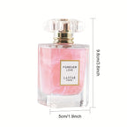 LASTAR Paris Forever Love Perfume 1.86 oz, Aroma Romántico Floral con Rosa, Jazmín, Vainilla y Pachulí, Fragancia Suave y Fresca, Duradera, Elegante Botella de Vidrio Rosa con Tapa Dorada, Regalo Perfecto para Fiestas/Vacaciones para Mujeres