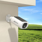 ANRAN Cámara de Seguridad Solar, Perfecta para Monitoreo de Jardín, Exterior, Wifi Inalámbrico, Alimentada por Batería, Visión Nocturna a Color, Detección de Movimiento PIR, Audio Bidireccional