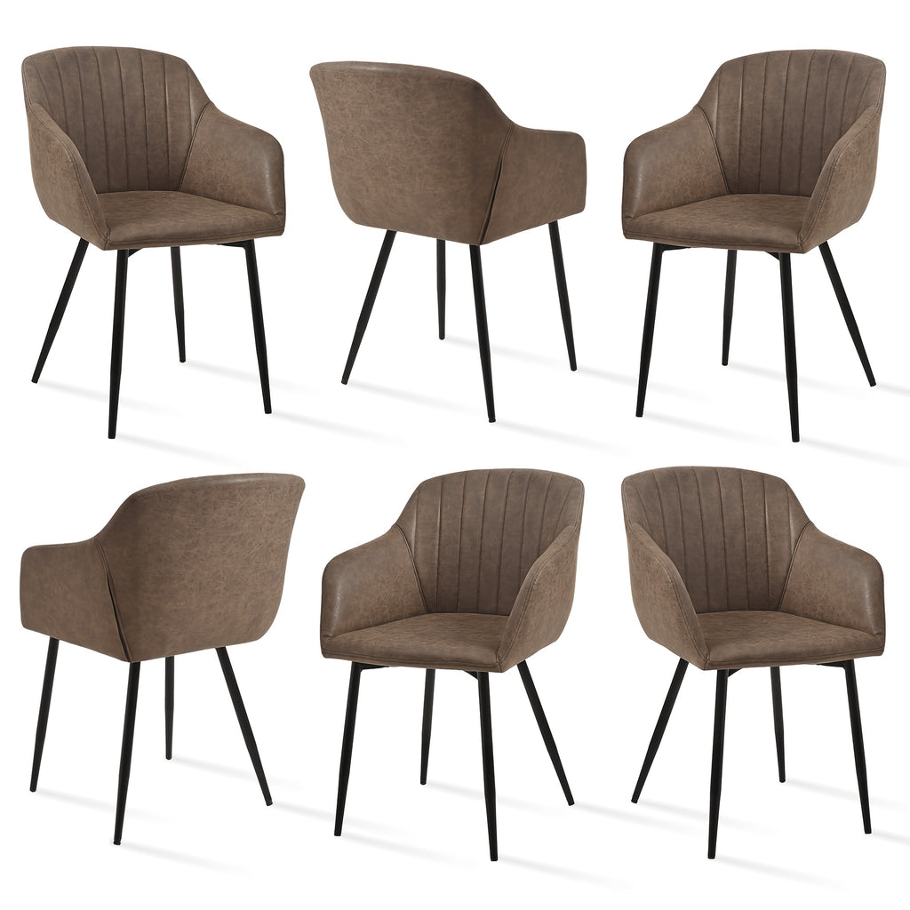 Sillas de comedor elegantes con reposabrazos y soporte lumbar para sala de estar, cocina y dormitorio, que ofrecen un alto confort - Disponibles en juegos de 2, 4 o 6