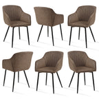 Sillas de comedor elegantes con reposabrazos y soporte lumbar para sala de estar, cocina y dormitorio, que ofrecen un alto confort - Disponibles en juegos de 2, 4 o 6