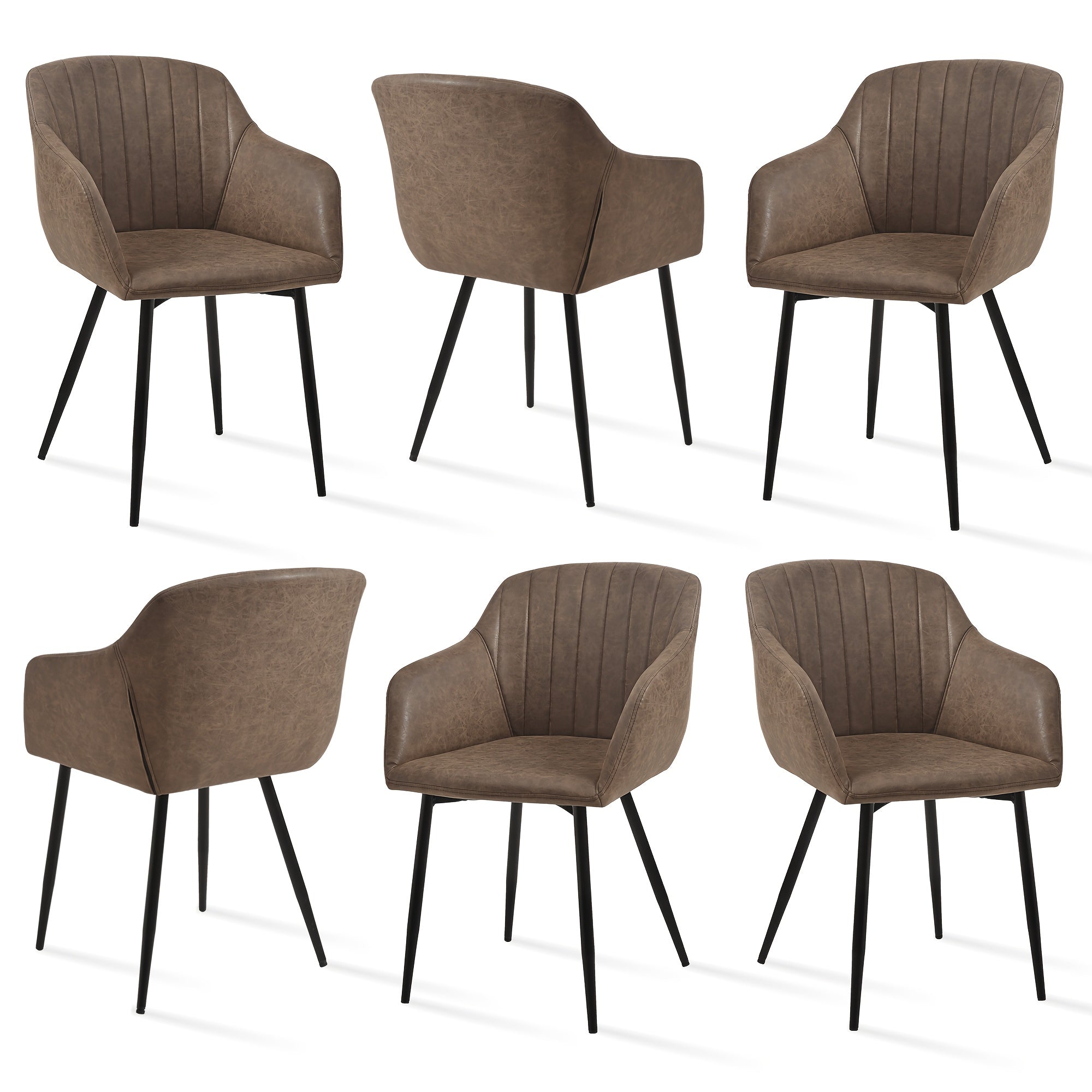 Sillas de comedor elegantes con reposabrazos y soporte lumbar para sala de estar, cocina y dormitorio, que ofrecen un alto confort - Disponibles en juegos de 2, 4 o 6