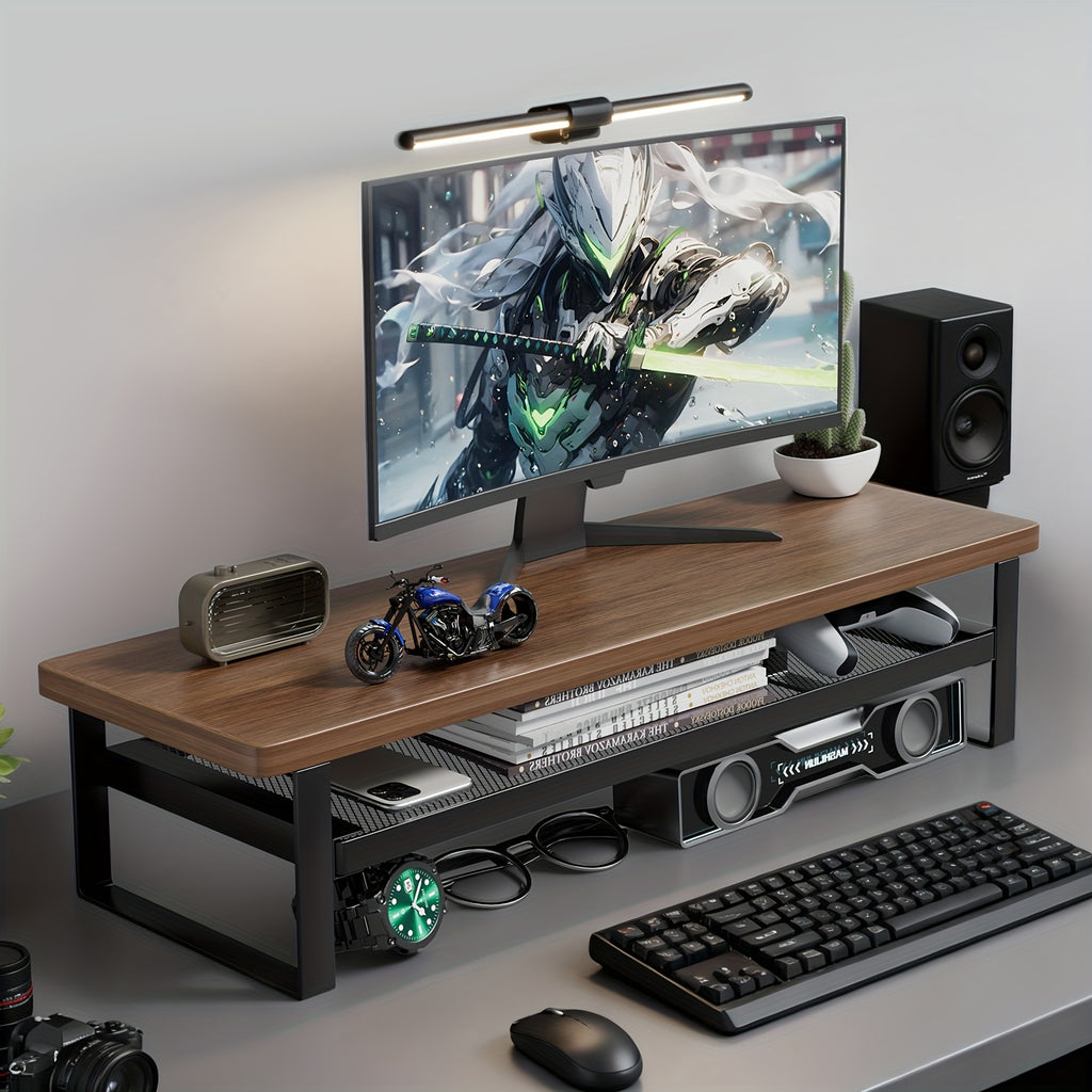 Soporte para portátil y monitor para escritorio oficina y teletrabajo | diseño funcional
