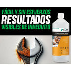 EQM - ECO-804 - Eliminador de Óxido Profesional - Remueve el óxido Completamente - Recupera el Color Original del Metal - Efecto inmediato