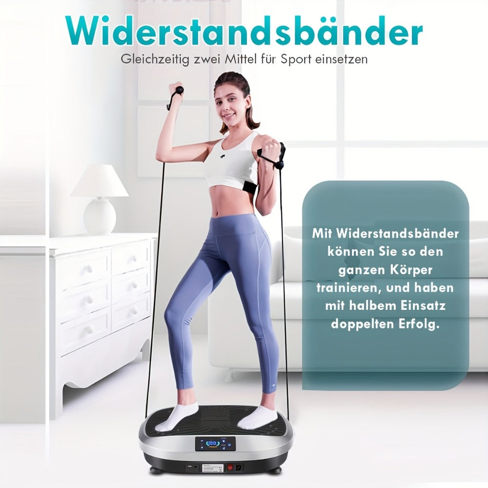 Placa de vibración inteligente con control remoto, 120 niveles de masaje electromagnético, motor silencioso, ejercicio para la pérdida de peso de todo el cuerpo, capacidad de carga máxima de 120 kg, adecuada para fitness en casa, sin batería