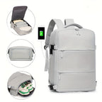 Mochila de Viaje Versátil para Mujer, Bolso Casual Estiloso y Multifuncional para Laptop, Mochila Deportiva para Exteriores con Compartimento para Zapatos