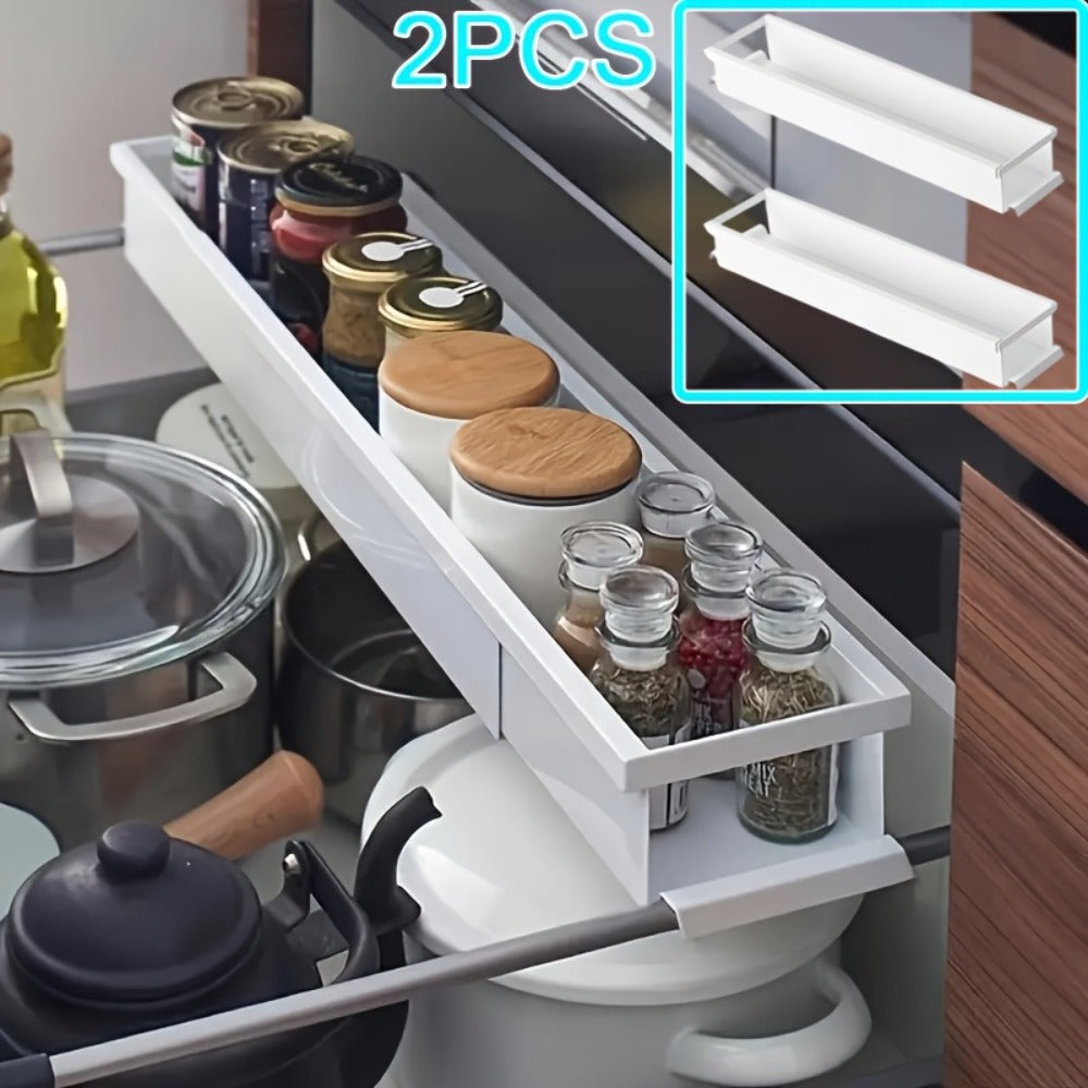 Estante de Especias Expandible, Estante de Metal Multifuncional, Estante de Almacenamiento Retráctil para Varios Botellas y Frascos en la Cocina - Estante de Platos de Un Solo Nivel, Orden y Arreglo, Uso Multiusos, Regalo Perfecto para el Día del Padre