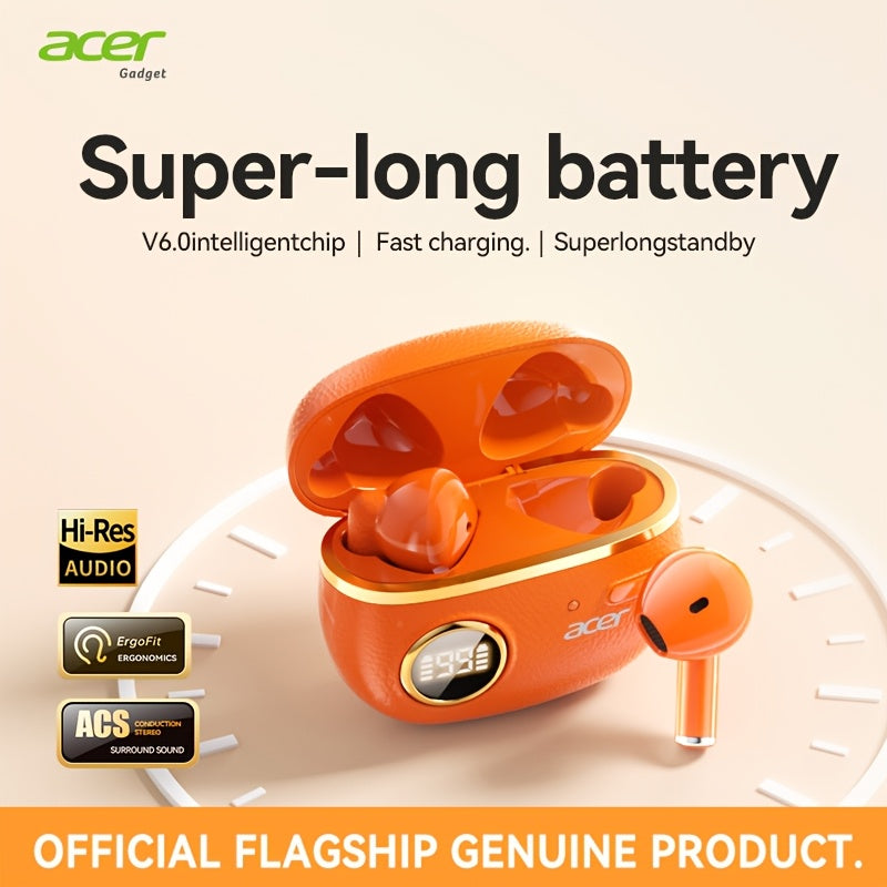 Auriculares Bluetooth | Auriculares inalámbricos Acer OHR544, marca original, decodificación Hi-Fi de alta definición, sonido envolvente 3D