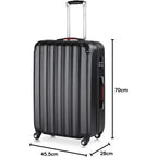MONZANA® Maleta Rígida Baseline XL Color Negro Equipaje de viaje 90L peso 3,5Kg con ruedas 360° trolley 2 asas valija
